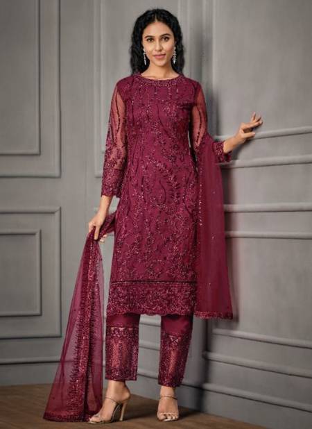 Pink Colour VIPUL GLITZ 3 Heavy Net Festive Wear Designer Salwar Suit Collection 4926